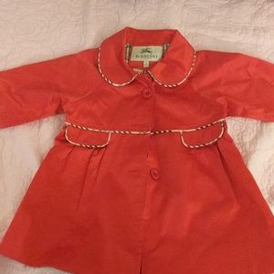 Burberry toddler Girl's red jacket